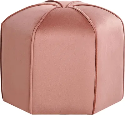 Obrázek produktu pro BELIANI Sametový puf růžový kulatý 45 x 45 x 40 cm čalouněný taburet moderní obývací pokoj nábytek do ložnice