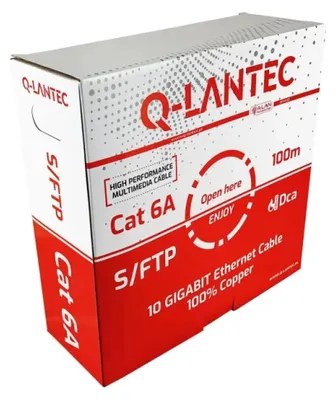 Produktbild von Q-LANTEC S/FTP-Kabel Kat.6A 100m (KIS6ALSOH100DQ)