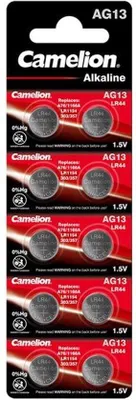Productafbeelding van Knopcelbatterij CAMELION AG13, 15V, alkaline, verpakking met 10 stuks