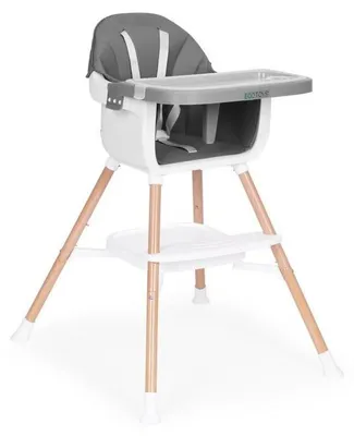 Obrázok produktu pre Detská 2v1 jedálenská stolička ECOTOYS, sivá