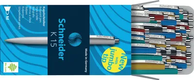 Produktbild von Schneider Kugelschreiber K15 farbsortiert Schreibfarbe blau, 50 St.