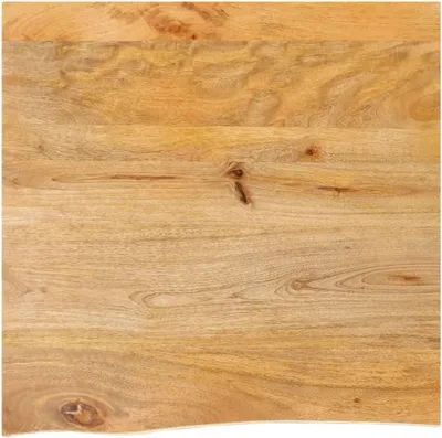 Produktbild von Tischplatte aus Massivholz mit Baumkante 40x40x2,5 cm