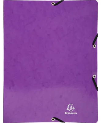 Produktbild von Exacompta 20x Ringhefter Gummizug Karton 2Ring Rücken 20mm A4 Violett 54896E
