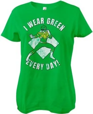Produktbild von I Wear Green Every Day Girly Tee - Medium - Green