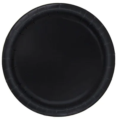 Produktbild von 16 Pappteller Vera schwarz 23cm