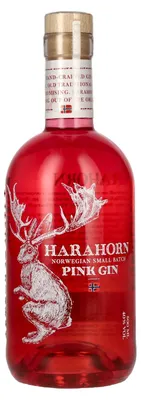 Image de Harahorn Norwegian Small Batch Pink Gin 40% Vol. 0,5l