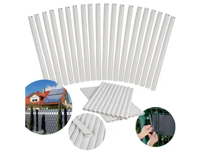 Obrázek produktu pro Plotové páskové příchytky, příchytky pro upevnění krytu 19cm, 20 kusů Bílá