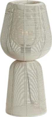 Obrázek produktu pro Light & Living - stolní lampa - Aboso - béžová bílá - kov - noční lampička - E27 - 1883343