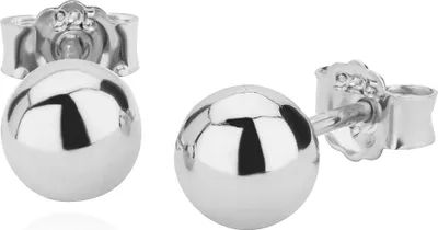 Produktbild von Paar 6mm Kugel Ohrstecker 925 Sterlingsilber Glanz Damen Stecker Ohrringe 9124