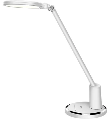 Zdjęcie produktu dla Lampa stołowa UOGEEP, 64 diody LED, 12 W, 5 trybów, sterowanie dotykowe, biała