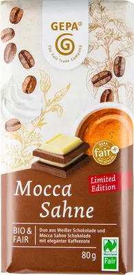 Produktbild von Gepa Mocca mit weißer Schokolade 80g
