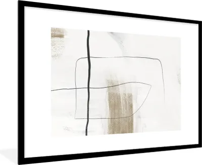 Produktbild von MuchoWow® Gerahmtes Poster Farbe - Schwarz - Weiß 90x60 cm - Poster mit Schwarzem Bilderrahmen Wandposter Rahmen Foto Bilder - Wanddekoration - Fotos