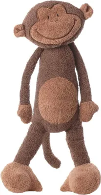 Produktbild von Schlenkeraffe Toto, kuschelweiches Plüschtier mit schokobraunem Fell, ca. 32 cm