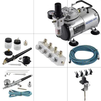 Produktbild von Agora-Tec® Airbrush Komplett-Set EXPERT XV.1
