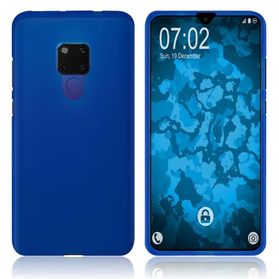 Produktbild von PhoneNatic Case kompatibel mit Huawei Mate 20 - blau Silikon Hülle matt Cover