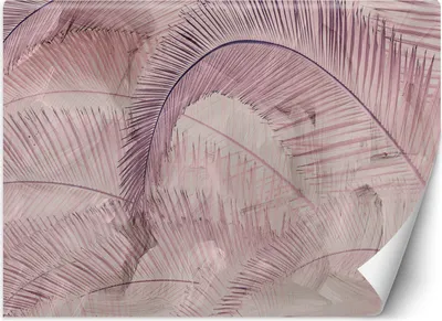 Produktbild von Vlies fototapete Palmenblätter rosa 350x245 cm Feeby Rosa inkl. Kleber einfache Montage
