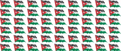 Produktbild von Mini Aufkleber Set - Pack wehend - 20x12mm - selbstklebender Sticker - Jordanien - Flagge / Banner / Standarte fürs Auto, Büro, zu Hause und die Schule - 54 Stück