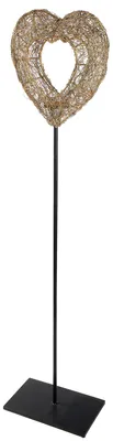 Obrázok produktu pre Sviečnik na čajové sviečky GOLDENHEART – zlatý – železo – výška 102 cm x šírka 24 cm