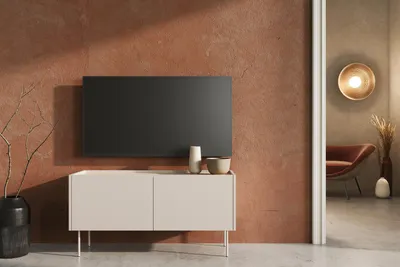 Zdjęcie produktu dla Szafka pod telewizor 120cm PÓŁKA stolik KOMODA TV wysokie nóżki NOWOCZESNA