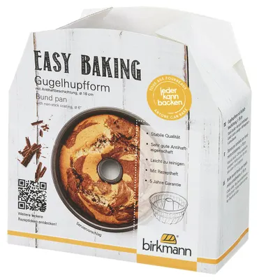 Produktbild von BIRKMANN Gugelhupfform, Ø 16 x H 8,5 cm, Hochwertiger Kohlenstoffstahl mit Antihaftbeschichtung