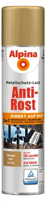 Produktbild von Alpina Sprühmetallschutz-Lack Anti Rost 400 ml gold glänzend