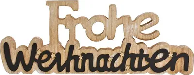 Produktbild von Schriftzug aus Holz "Frohe Weihnachten"