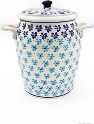Produktbild von Original Bunzlauer Keramik 4,2 Liter Rumtopf Einlegetopf Gurkentopf Mehrzwecktopf Keramiktopf im Design 1111
