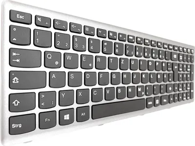 Obrázek produktu pro DE Black Keyboard Klávesnice s šedým rámem kompatibilní pro IBM Lenovo Ideapad G500S