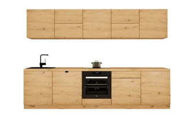 Produktbild von Küchenzeile 300 cm Kompakte Küchenzeile Küchenblock, Langen KL30-M300 Artisan Eiche
