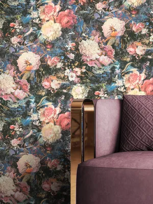 Produktbild von NEWROOM Tapete Jali Bunt Vliestapete - Floral Blumen Rosen Germany