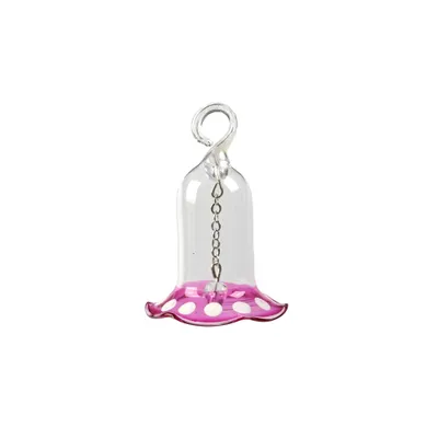 Produktbild von Glasglocke mit rosa Schleier