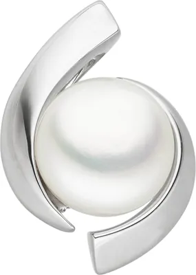 Produktbild von Halsschmuck Anhänger Süßwasser-Zuchtperle 333 Gold Weißgold Damen