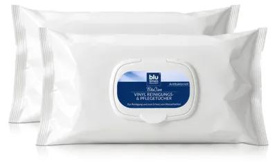 Produktbild von blutimes BluCare Vinyl Reinigungs- & Pflegetücher 15 Tücher (2er Pack)