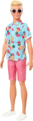 Produktbild von Barbie Ken Fashionistas Puppe im Shirt mit Früchteprint, Anziehpuppe