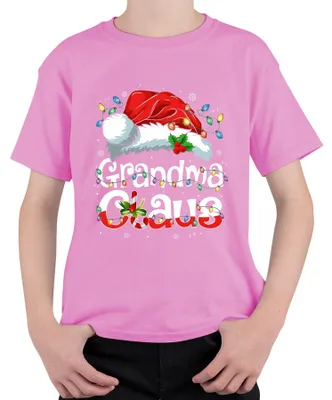 Produktbild von Grandma Claus Weihnachten Oma Geschenk Lichterkette Zuckerstange Kinder T-Shirt, Pink, 104