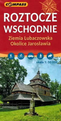 Image de Roztocze oriental au 1/50 000. Région de Lubaczów, région de Jarosław. Carte touristique. Édition 2024. Kompass