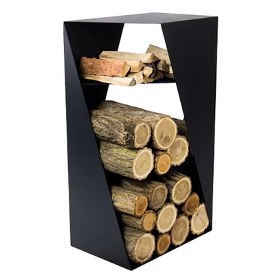 Produktbild von MAGNUS Brennholzregal R156 Schwarz Kaminregal Holzregal Ofenregal Regal