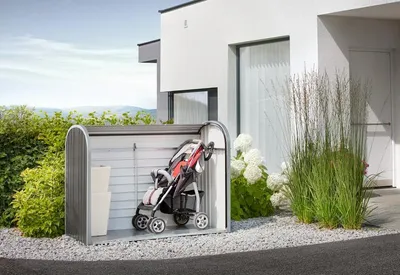 Obrázek produktu pro Biohort roletový box StoreMax box na odpadky box na kola 160 - (163x78x120cm) tmavě šedý-metalický