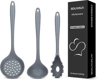 Produktbild von Famanu Küchenutensilien Set 3-teilig - Silikon, hitzebeständig, BPA-frei