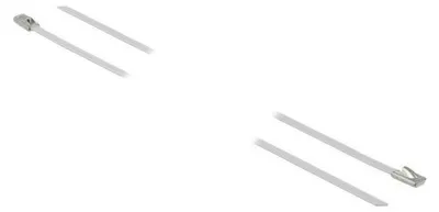 Immagine prodotto di DELOCK Edelstahlkabelbinder L 500 x B 4,6 mm weiß 10 Stück