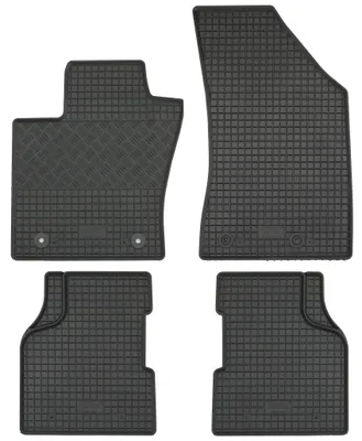 Gummifußmatten Set für Jeep Compass 2 (2017-2025, inkl MHEV), 4-teilig, schwarz