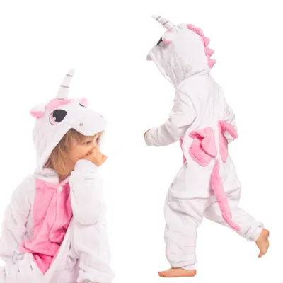 Obrázek produktu pro Nikcorp Oblek Pyžamo Dámské Dětské Onesie Jednorožec Světle růžová 125-135