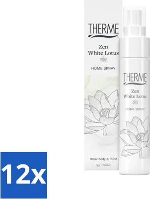 Zdjęcie produktu dla Therme - Zen White Lotus - spray do pomieszczeń - długotrwały zapach - aromatyczny - 60 ml - opakowanie wartościowe - 12 sztuk