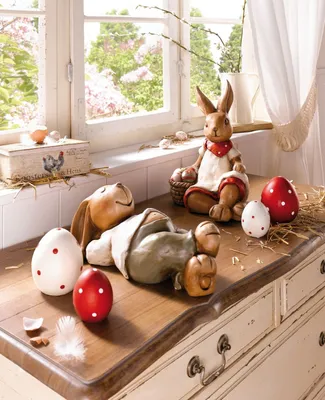 Produktbild von Deko-Hase 'Ruhepause' Ostern Deko Hase Osterei Osterfest Osterfigur Osterhase
