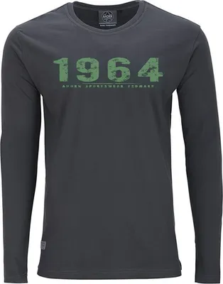 Produktbild von Übergrößen Longshirt Vintage Number rauchgrün AHORN SPORTSWEAR Iron Grey 6XL