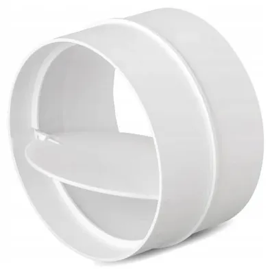 Image de Raccord en PVC pour tuyau rond avec clapet anti-retour, diamètre 125 mm - RX 02-475