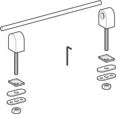 Produktbild von Geberit 598070000 Set Scharniere für WC-Sitz