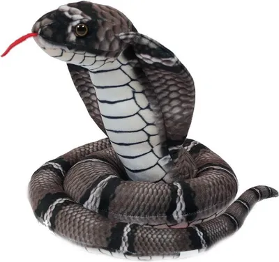 Produktbild von Stofftier Schlange Kobra, 120 cm, grau, Kuscheltiere Plüschtiere Schlangen Reptilien Kriechtiere