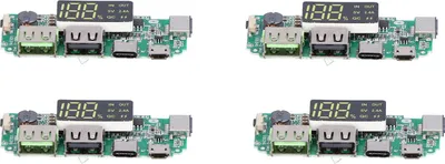 Obrázok produktu pre 4ks mobilná nabíjacia doska Dual USB 5V 2,4A modul s ochranou proti prebitiu