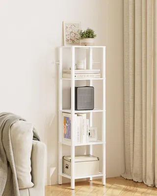 Image de Étagère ouverte à 5 niveaux, blanche, pour salon